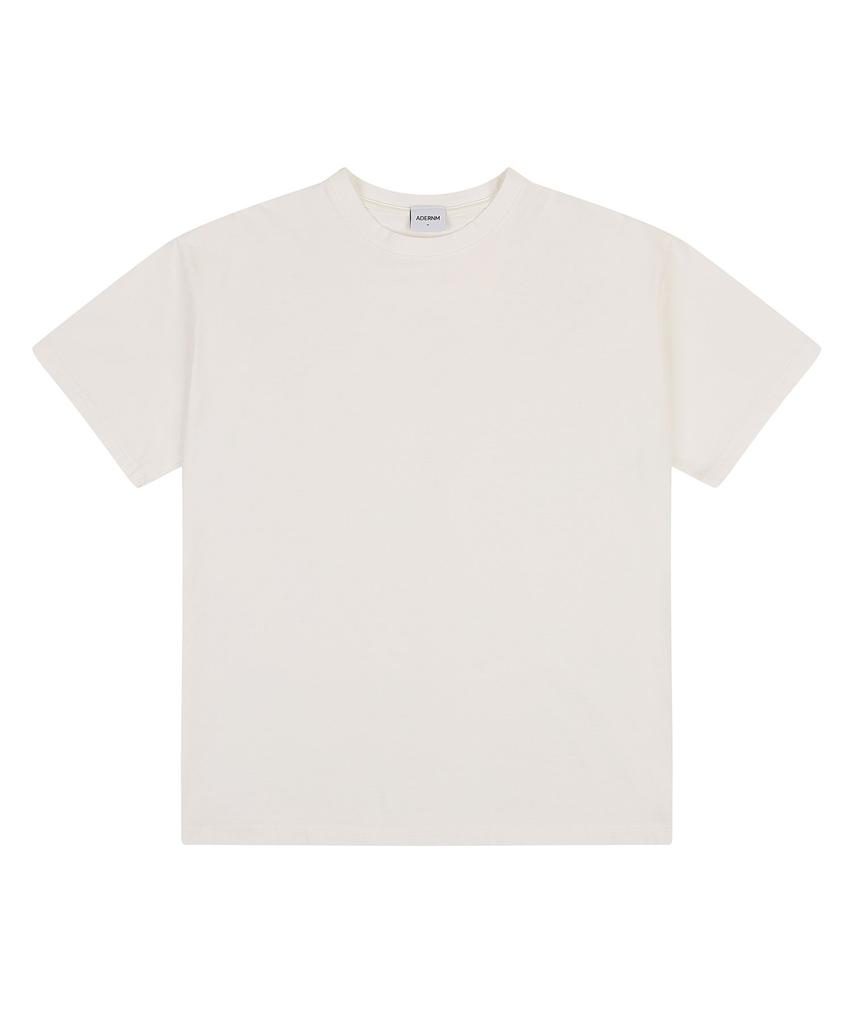 ADERNM Back Cut-Line Oversized Pigment T-Shirts (Cream)
