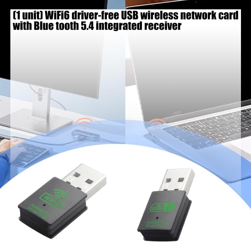 Latest WiFi 6 AX900 USB Networking Dongle for Desktop and Laptop Fast Speed Two Band Connectivitys