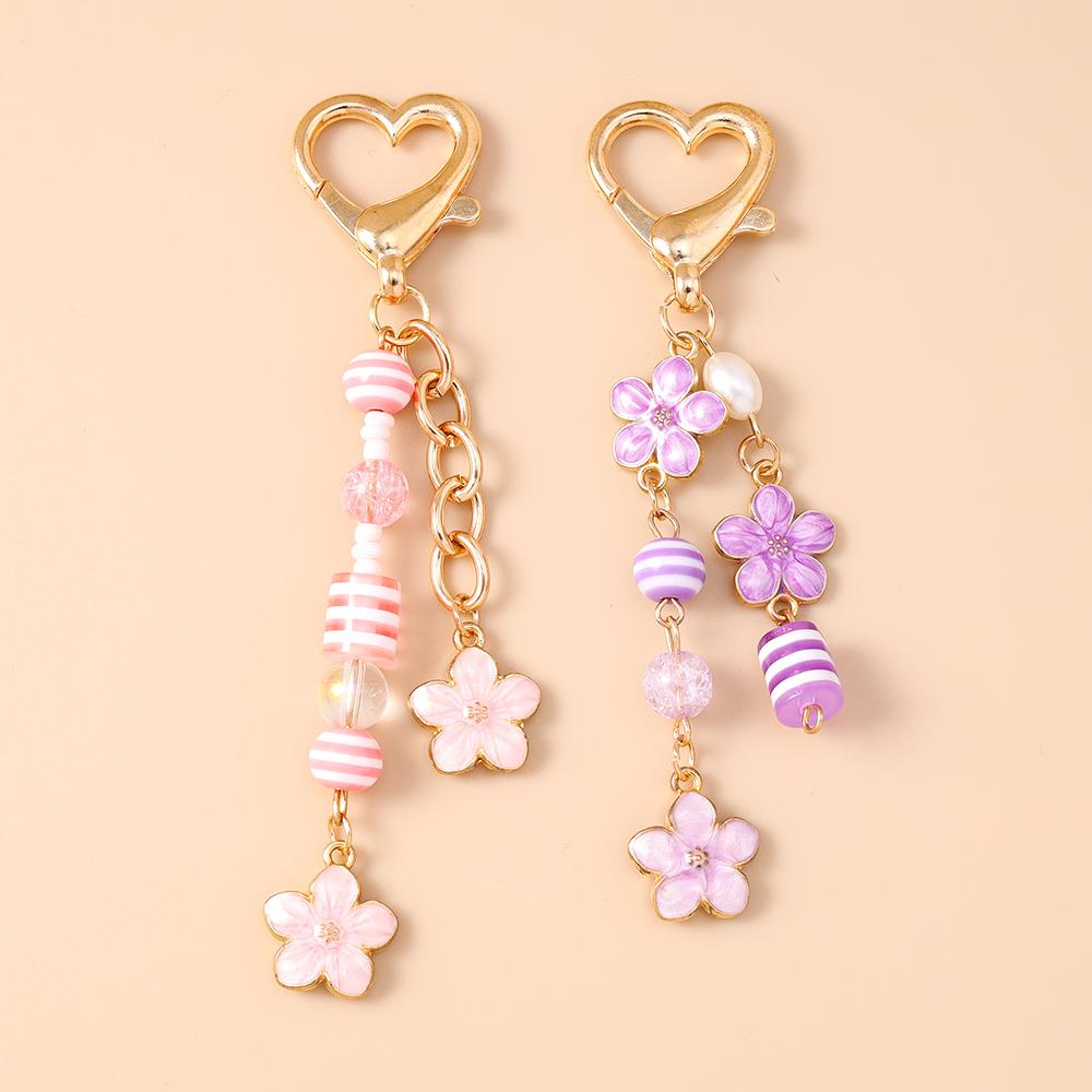 Hübscher Emaille-Blumen-Schlüsselanhänger für Damen und Mädchen, Schlüsselring-Anhänger zur Handtaschendekoration, Handgefertigter Schlüsselanhänger, Schmuck, Geschenke