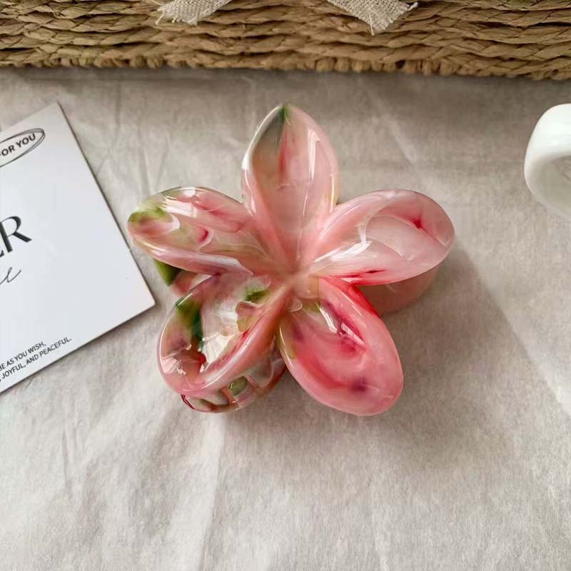 Fashion Women Beach Vacation Bohemia Egg Flower Hair Clips Elegant Flower Large Hair Claw Hairpin Women Girls Accessories