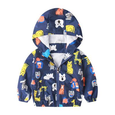 Children's Spring Boys Cartoon Jacket Zip Hooded Jacket