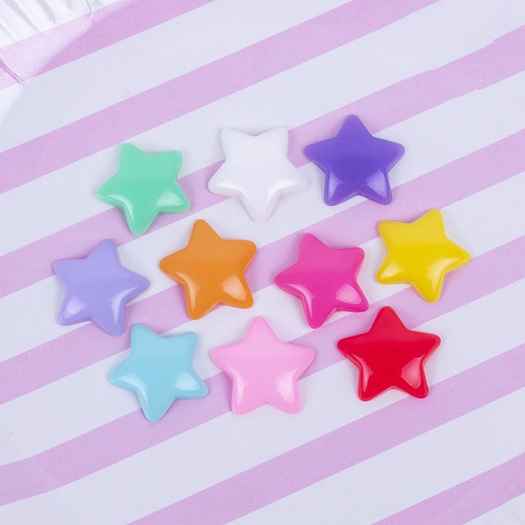 Pastel Star DIY Resin Accessories for Hair Clips, Phone Cases, Pendants, and Crocs Decorations