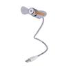 Time Temperature Display LED Clock  Fan Flexible Gooseneck Clock Cool  Fan Hand   PC Notebook