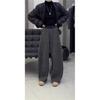 2025 Herbst/Winter Unisex Schlankmachende Weitbeinige Sichelhose mit Plus Samt - Warm, Vielseitig und Stilvoll.