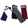 Winter Two-Stripe Cable Knit Over-the-Knee Cotton Socks - Slimming Korean Academy Style Scrunch Socks for Women