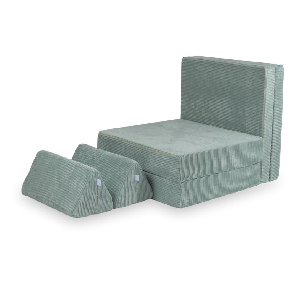 Montessori Comfort Corduroy Play Sofa Light Mint