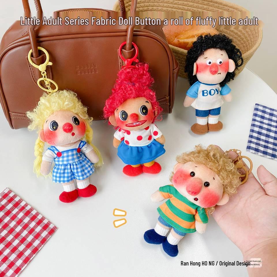 Original Little Adult Series: Ugly Cute Prank Boy Doll Keychain & Bag Pendant