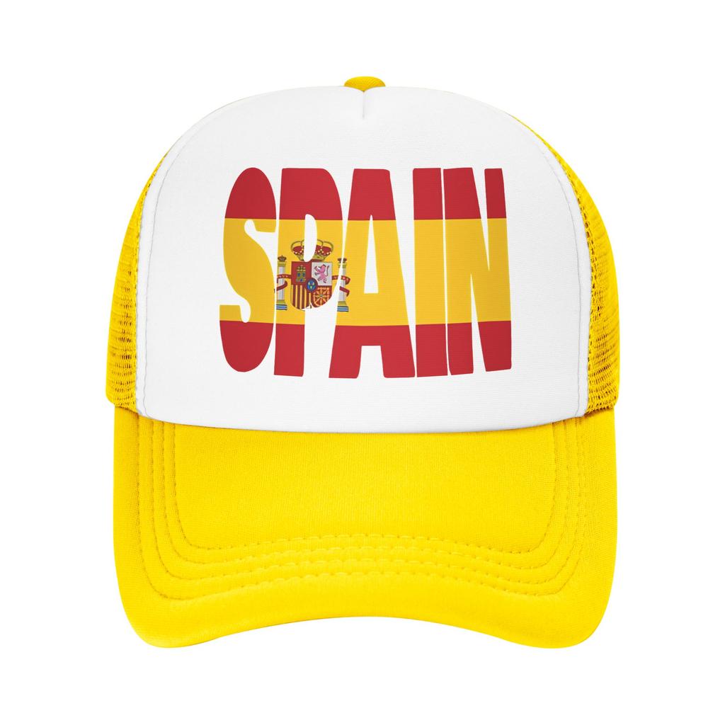 Summer Mesh Sun Hats The coat of arms of Spain Summer Baseball Cap Fashion Trucker Hat UnisexTeens Design Snapback Cap