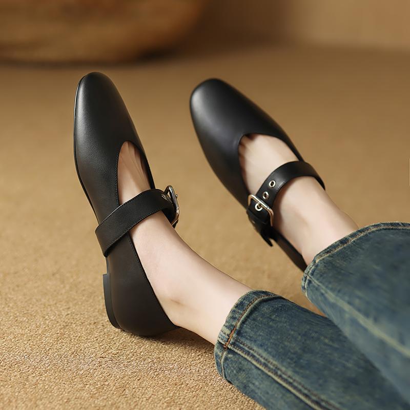 Fashion Women Flat Shoes Pumps Leopard Cute Mary Jane Low Heel 1cm Casual Loafers Leather Buckles Moccasins Shoes Woman Casual Shoes