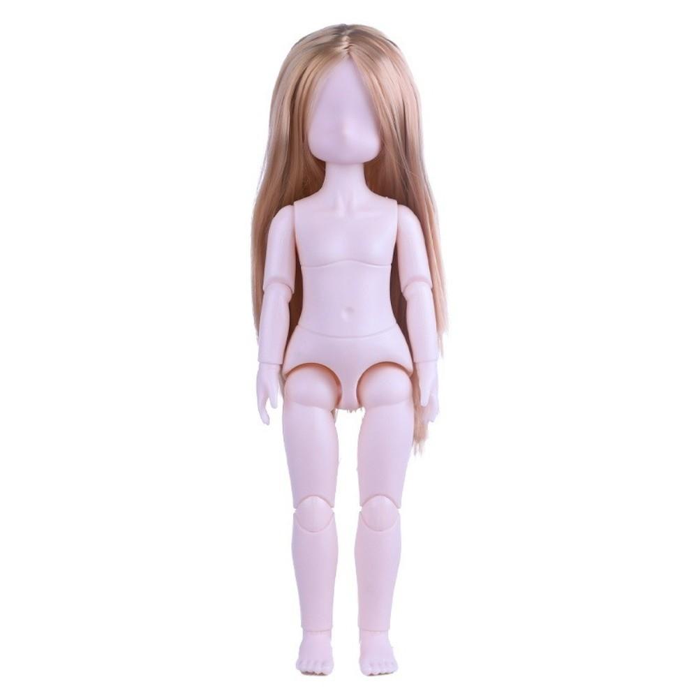 White Skin Doll Hair Transplant Head Straight Hair 1/6 BJD Girl Body Joints Movable Body Toys