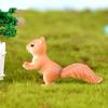 4Pcs Mini Squirrel Animal Figurine DIY Miniature Fairy Garden Bonsai Ornament