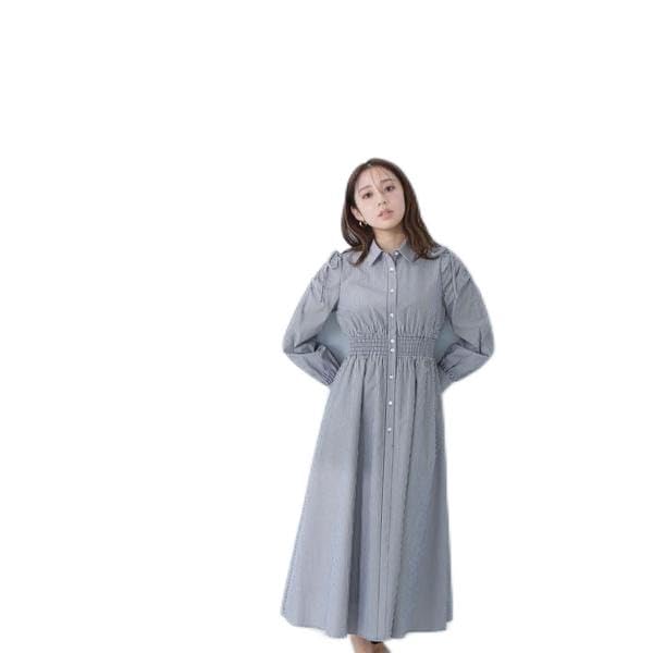 

Красота Повседневная Блузка в полоску с рукавами-фонариками Угольно-серый [Натуральная База] Платье, Платье,