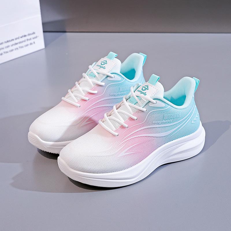 2025 spring new flying woven women's shoes, Korean version of versatile and lightweight women's shoes casual shoes fashion sports shoes FZ6608