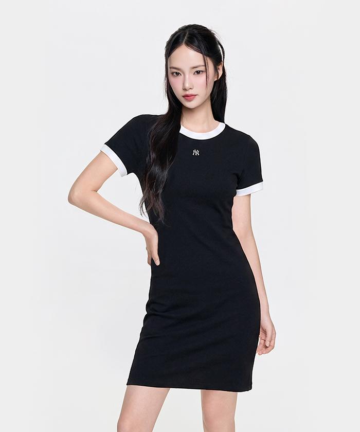 Emelbi Women'S Basic Ringer Dress Ny (Black)