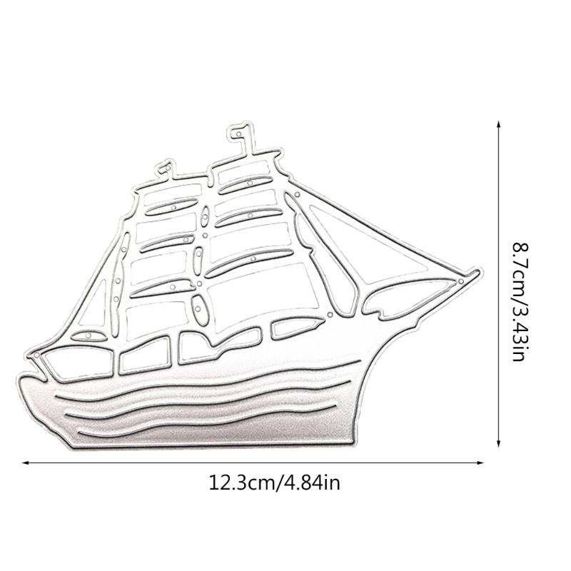 Sailing Ship Cutting Dies Ship Embossing Die Cuts Stencil for Scrapbooking Christmas Card Making DIY Photo Album