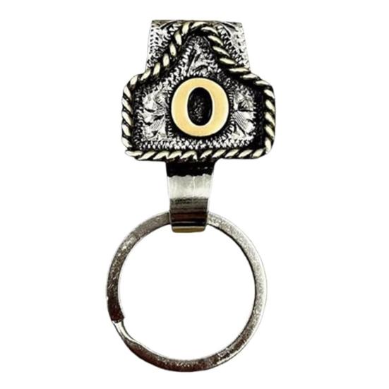 Vintage Letter Keychain Western Cowboy Style A to Z 26 Capital Letters Key Ring Metal Alphabet Key Holder Belt Bag Hanging Decoration Pendant