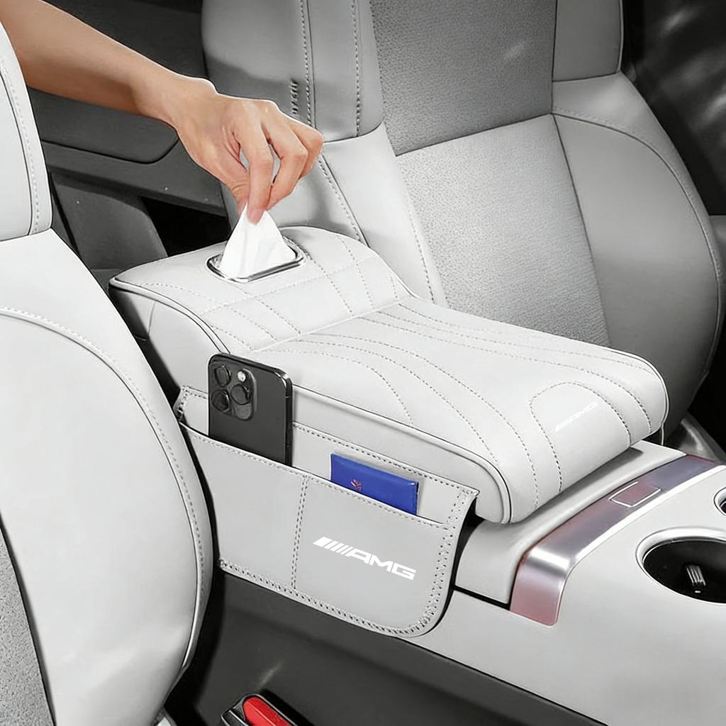 Car Armrest Box Height Pad For Mercedes Benz AMG GLC W203 W206 W220 W205 W211 W212 W201 Special Central Elbow Support Tissue Box CE1 f56