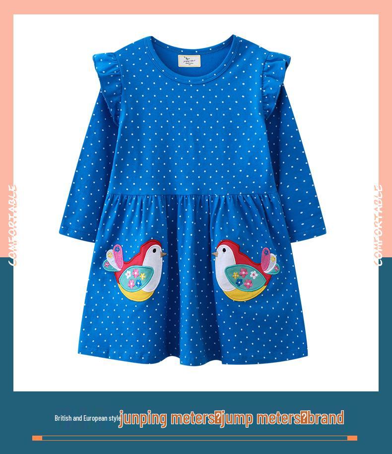 Girls' Long-Sleeved Embroidered Princess Dress - New Spring & Autumn Style