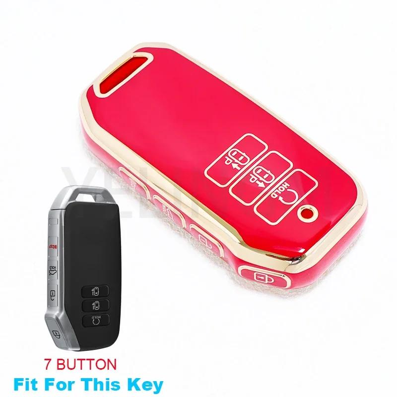 7 Button Key Tpu Car Key Case Cover For Kia 2022 Sportage 2023 Niro Hybrid 2021 Sorento MQ4 2022 EV6 GT-Line K8 V6 Smart Remote