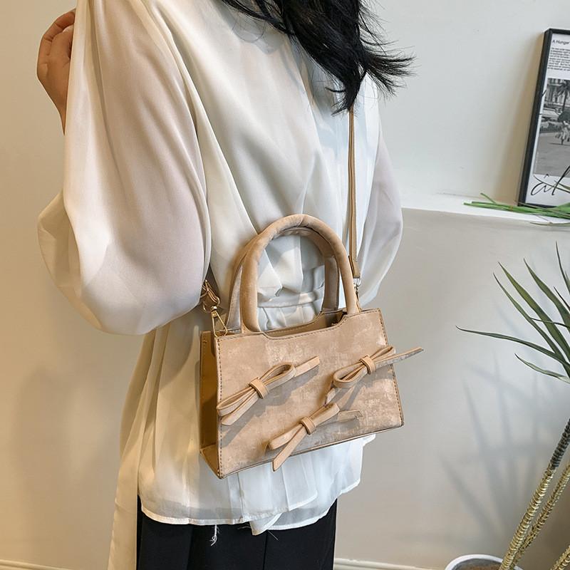 Chic Small Box Bag For Women Casual Fashionable Korean Style Pu Leather