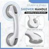 Shower Safety Handle Double Lock Safety Vacuum Disc Type Anti-slip Grip Suitable for Bathroom Wall Bathtub Bathroom Tile Glass