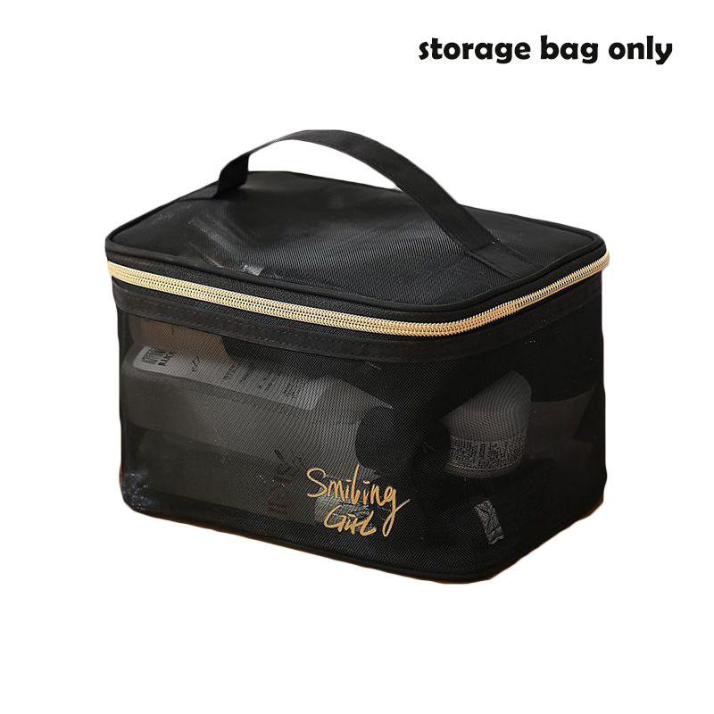 Durable Mesh Cosmetic Bag For Travel Toiletry Storage