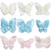 Lace Embroidery Small Butterfly Organza Embroidery Multi-Color Three-Dimensional Decal Floating Wing Butterfly