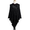 Women's Fashion Temperament Casual Hair Ball Fringe Cape Sweater Bucket Coat