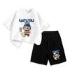 Summer LBB Cartoon Printed Fashionable Short-sleeved Children's Casual Two-piece Set