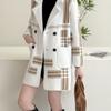 Fashion Knit Cardigan Women Autumn Winter Thick Faux Mink Fur Coat No Pilling Soft