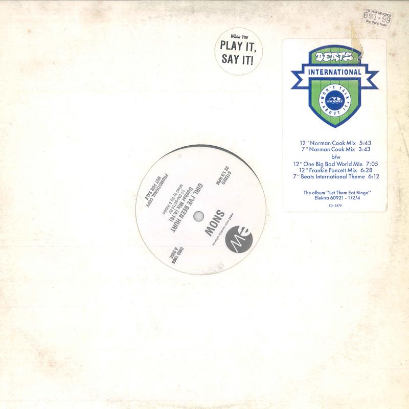 

12-дюймовая пластинка SNOW Girl Ive Been Hurt DMD1966PROMO EW 1993 US Rap HipHopRB Б/у