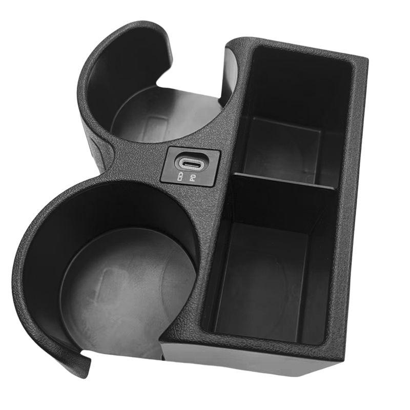Car Water Cup Holder With PD Port Heatproof Plastic Drink Cup Holder For Nissan Patrol Y61 1997-2016 Models- FYE727068/FYE727069