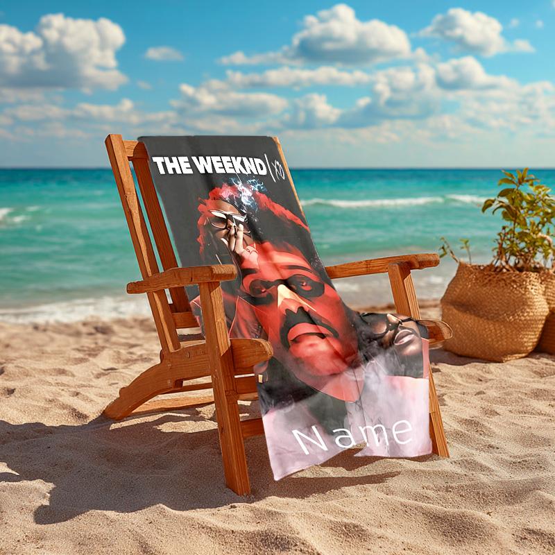 Personalized Customized Proof Beach Towel with The Weeknd Pattern - Soft, Absorbent,quick-drying,perfect Swimming,camping&bathing