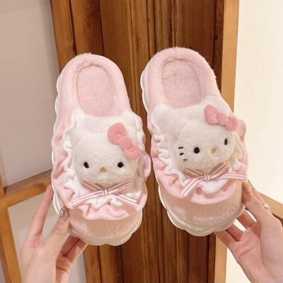 Cotton Slippers Cartoon Cute Winter Indoor Home Slippers Thick Sole Keep Warm Cotton Shoes