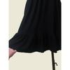 Foreign Trade Original Order V Neck French A- Line Skirt Slim Fit Waist-Controlled Slimming Black Flying Sleeves Dress