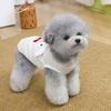 Haustierweste mit Zugring D-Ring Weiches Waffelgewebe Hautfreundliches Material Niedliches Design Kontrastfarbe Hundegeschirr Weste für Kleine Hunde Teddy Bichon