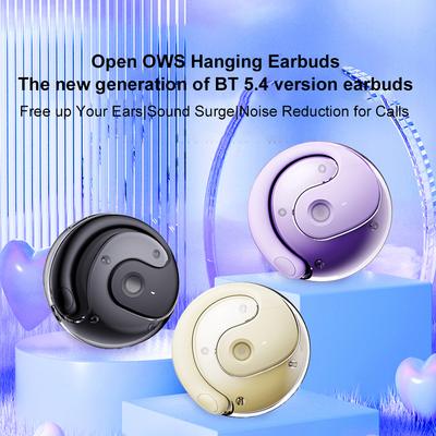 Wireless Earbuds OWS Stereo Sound BT5.4 Earphone IPX5 Waterproof Ergonomic Design Open On-Ear