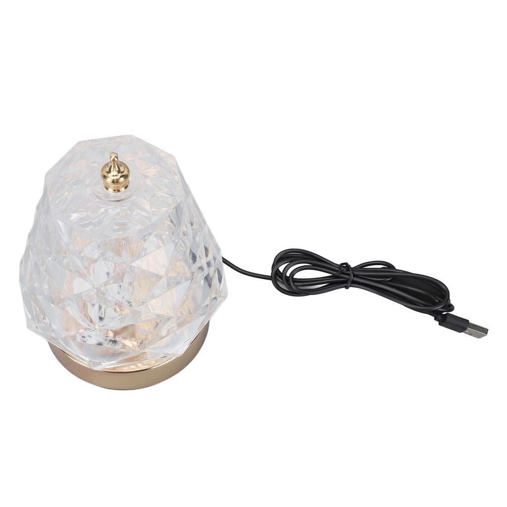 Crystal Table Lamp 16 RGB Color Changing Night Light Romantic LED Water Wave Projection Lamp for