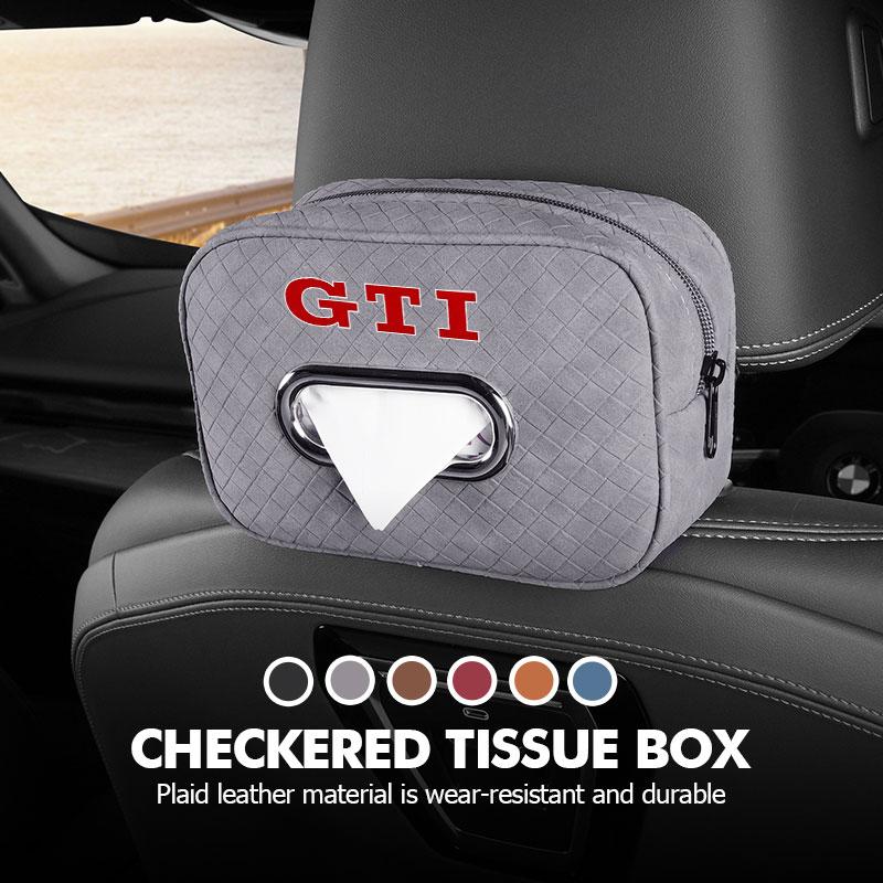 VFHJQ1 Car Seat Back Hanging Tissue Box Auto Tissue Storage Pouch For Volkswagen VW Beetle CC B5 B6 B7 EOS GTI MK2 MK4 MK5 MK6 Phaeton