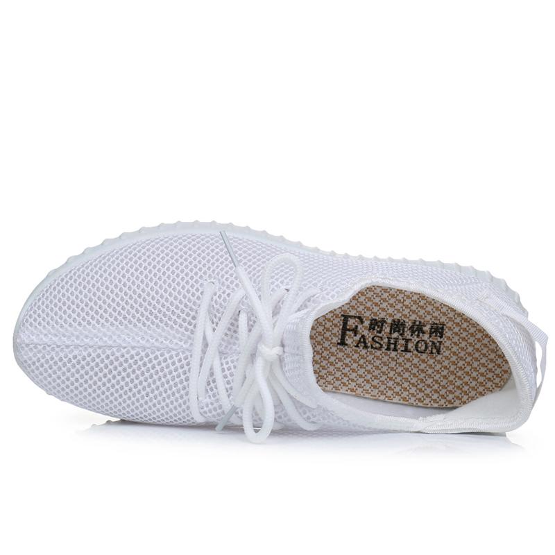 Płaskie siatkowe trampki damskie sznurowane buty do biegania na co dzień letnie oddychające buty z siatki damskie buty sportowe na świeżym powietrzu lekkie i oddychające