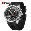 OFNS Men's Trendy Quartz Watch with Calendar, Multifunctional Small Seconds, 50m Waterproof - Casual Teenager Style