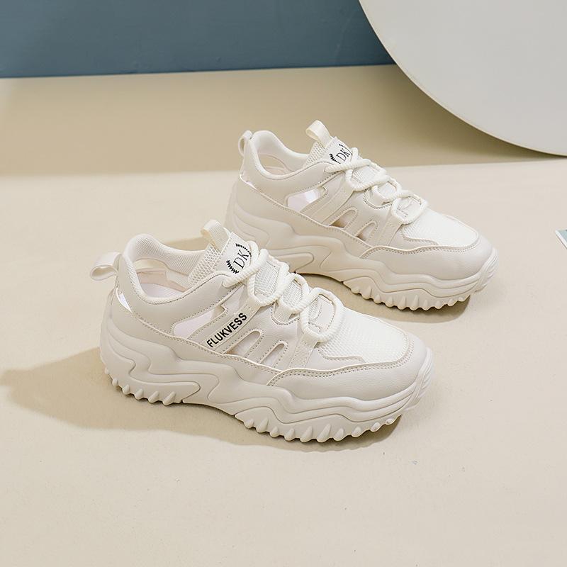 

Платформа Папа Обувь Лето Новые Уличные Snap Студент Бег Кроссовки Высота Увеличивая Досуг 40 бежевый