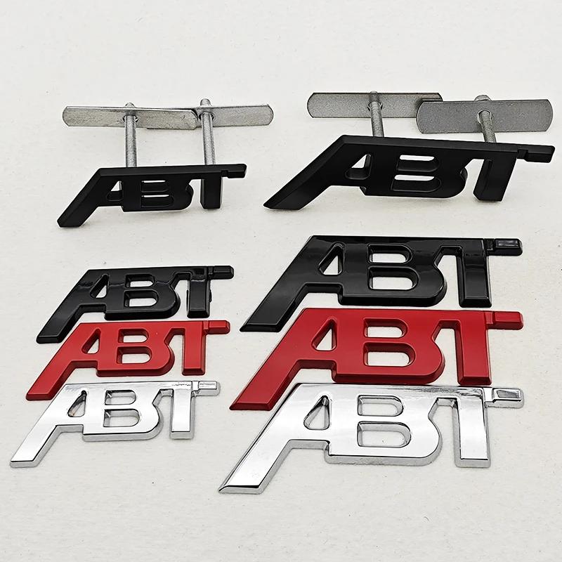 JIYQ3 3D ABT Logo Emblem Car Trunk Front Grille Badge For T6 S5 RS7 C8 Q8 RS6 SQ5 Q5 Q7 RS4 A3 8V A6 Skoda Sticker Auto Accessories