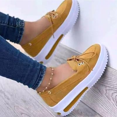 Modne i Wygodne Sznurowane Mokasyny Damskie Outdoorowe Casualowe Buty Sportowe Letnie Antypoślizgowe Wulkanizowane Buty Zapatos Mujer