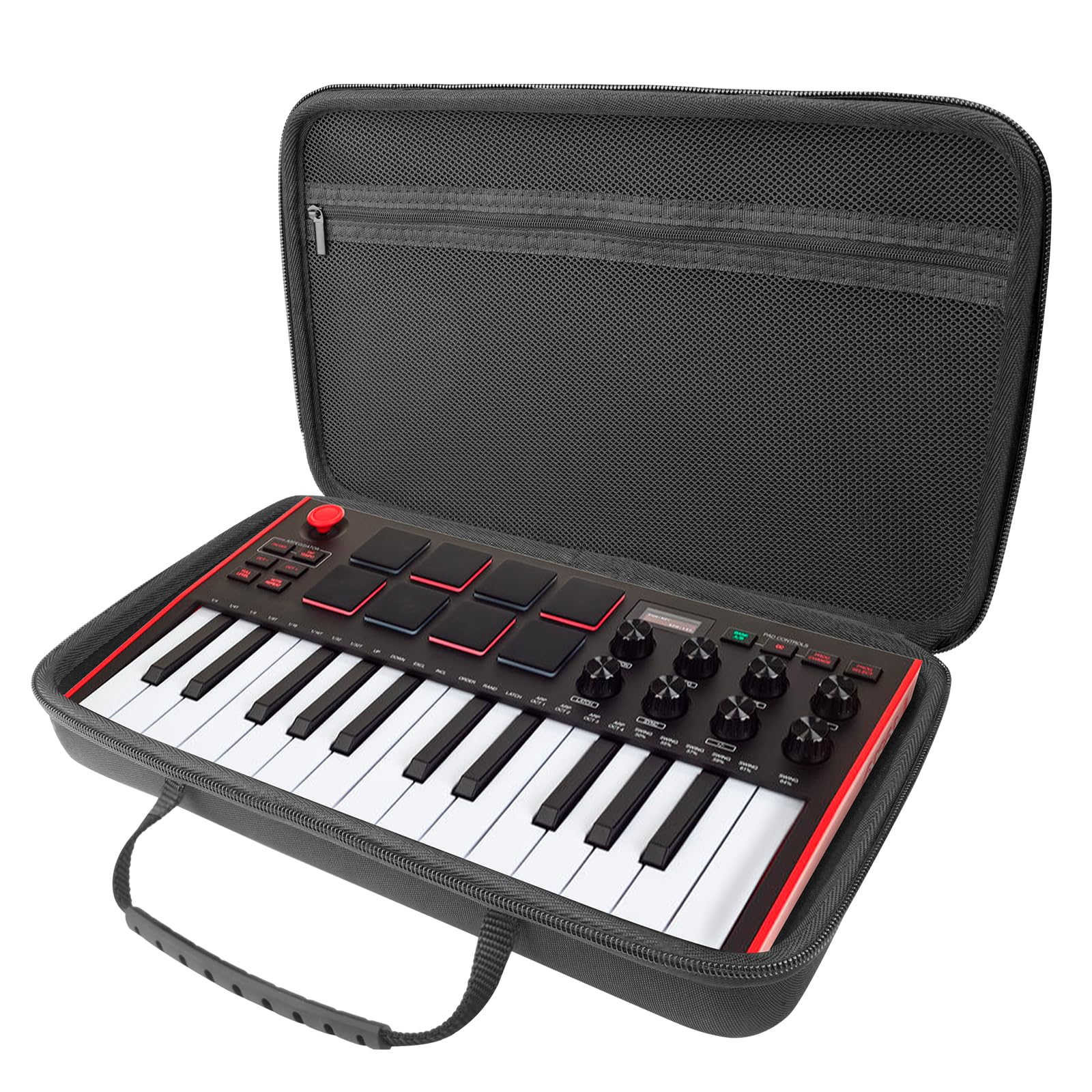 

Musiin Piano Keyboard Case for MPK Mini MK3 MIDI Premium Velvet Hard Case Controller, (Black)