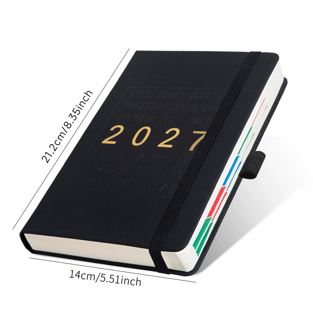 2027 Diary A5 English Calendar Schedule Book Personalized School Weekly Planner Notebook Business Style with Gift Box