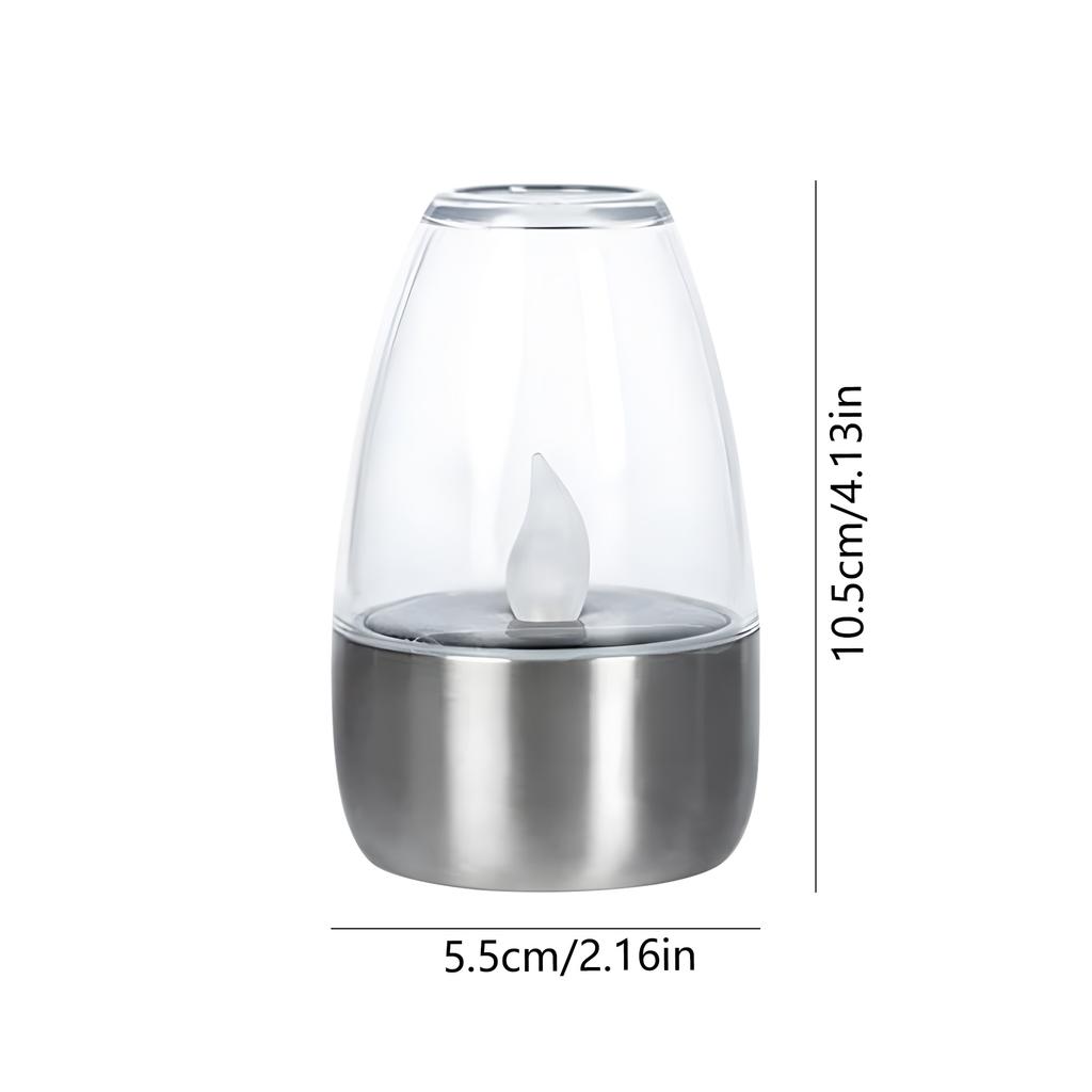 Solar Outdoor Candle LED Night Light Suitable for Indoor Desktop Step Decoration Garden Lawn Guardrail Street Stairs Steps Party