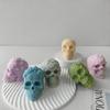 3D Rose Flower Skull Candle Mold Silicone Soap Candle Polymer Clay Plaster Making for Home and Office 3D Halloween Decoration