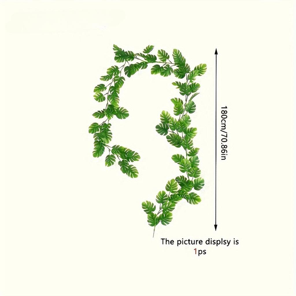 Plastic Tropical Plant Hanging Vine Garlands Birthday Wedding Decoration Indoor Outdoor Home Garden Patio Jungle Themed Parties