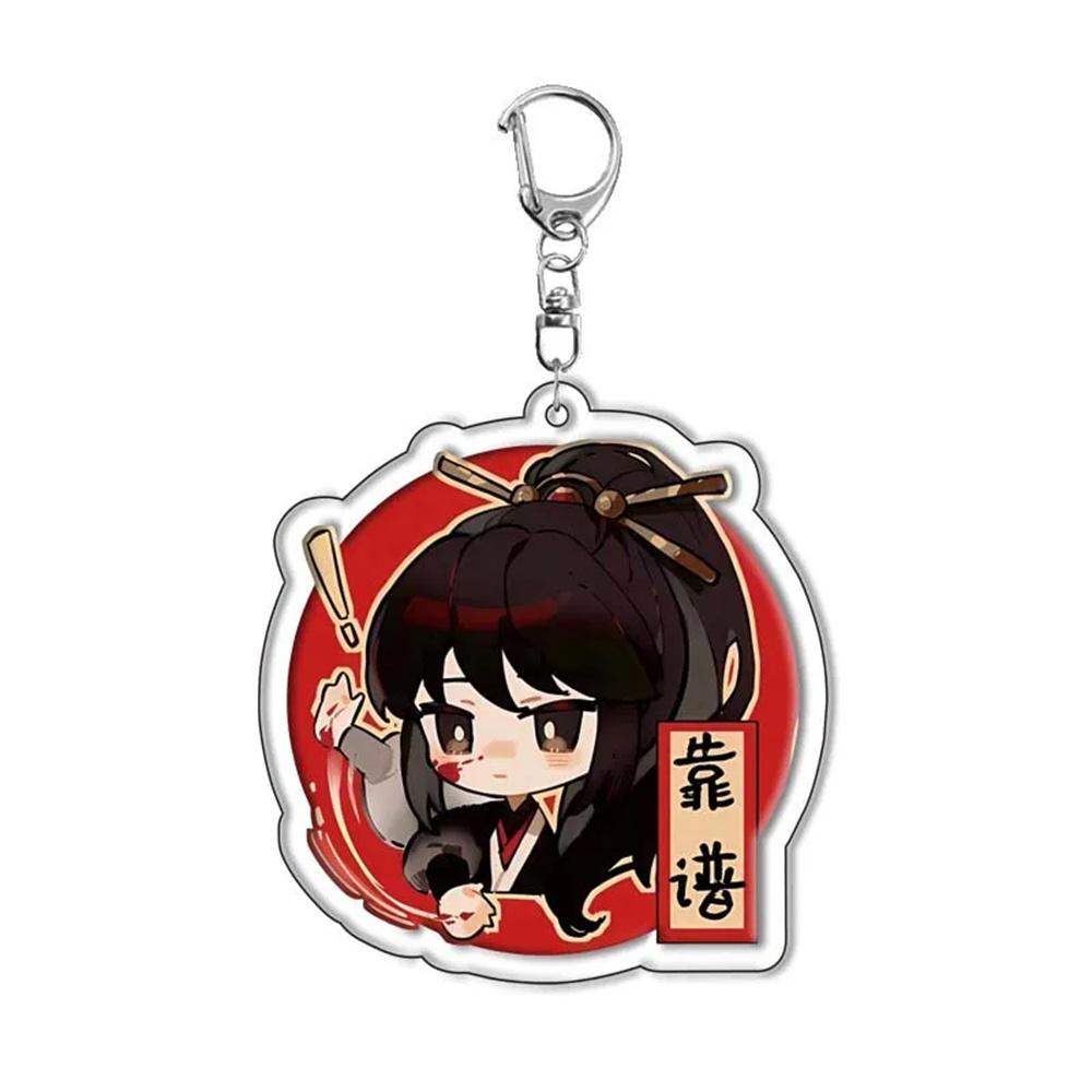 6CM Key Ring Figure Game Ashes Of The Kingdom Anime Acrylic KeyChain With Lu Su Liu Bian Sun Ce Desktop Display Decoration Gift